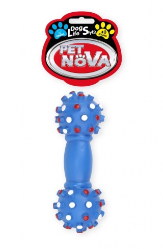Hantel z wypustkami 16cm kolor niebieski