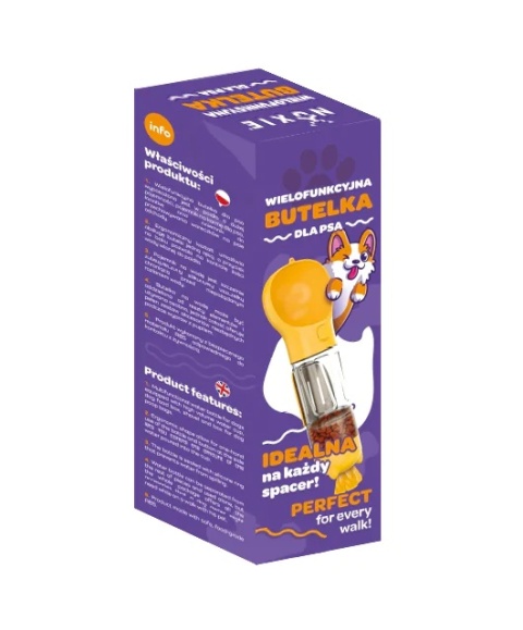 NUXIE® Butelka dla psa przenośna poidło bidon miska 5w1 300ml