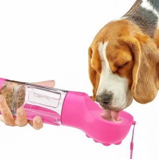 NUXIE® Butelka dla psa przenośna poidło bidon miska 5w1 300ml