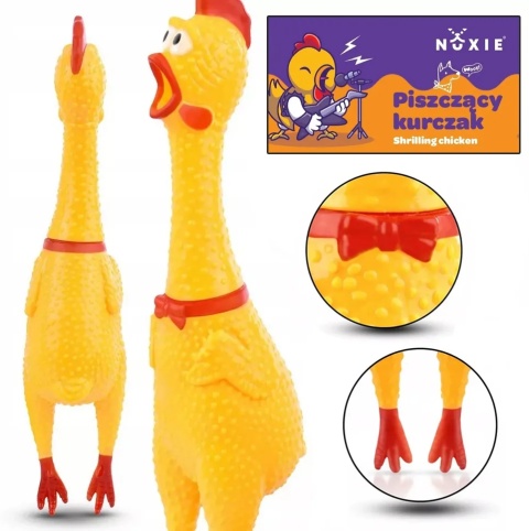 NUXIE® Kurczak gumowy piszczący zabawka dla psa gryzak 16cm