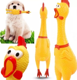 NUXIE® Kurczak gumowy piszczący zabawka dla psa gryzak 16cm