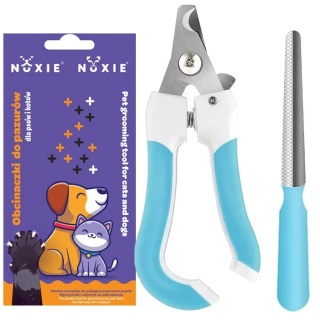 NUXIE® niebieskie obcinaczki do pazurów psa kota pazury cążki + pilnik