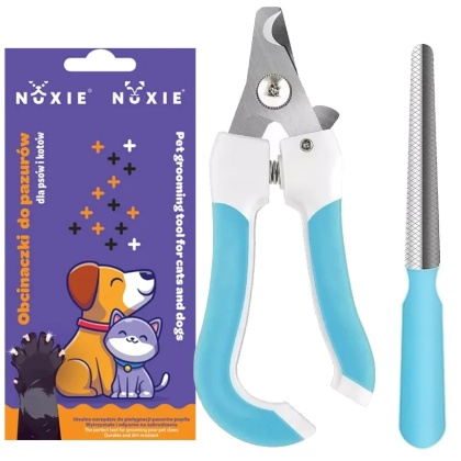 NUXIE® niebieskie obcinaczki do pazurów psa kota pazury cążki + pilnik