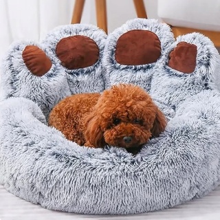 NUXIE® PREMIUM Legowisko dla psa kota mata kojec posłanie miękka poduszka shaggy xl 55cm