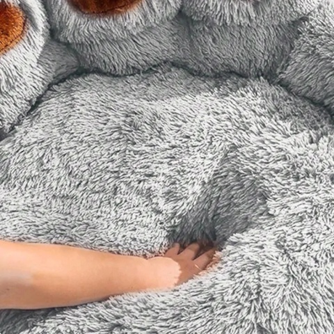 NUXIE® PREMIUM Legowisko dla psa kota mata kojec posłanie miękka poduszka shaggy xl 55cm