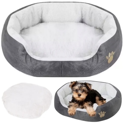 NUXIE® PREMIUM Legowisko dla psa kota mata kojec posłanie sofa leżanka poduszka l 40x50cm ciemnoszare