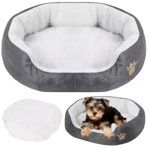 NUXIE® PREMIUM Legowisko dla psa kota mata kojec posłanie sofa leżanka poduszka l 40x50cm ciemnoszare
