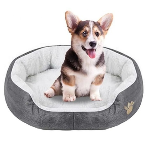 NUXIE® PREMIUM Legowisko dla psa kota mata kojec posłanie sofa leżanka poduszka l 40x50cm ciemnoszare