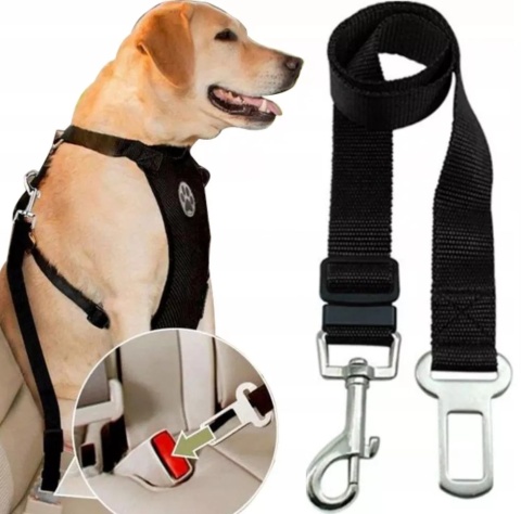 NUXIE® Smycz dla psa do samochodu pasy bezpieczeństwa 70cm