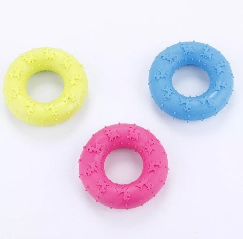 NUXIE® Zabawka dla psa kota gumowy gryzak kółko ringo 7cm