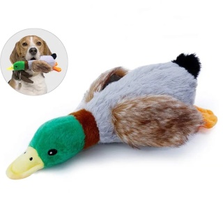 NUXIE® Zabawka dla psa kota pluszowa gryzak pluszak piszczałka kaczor 27cm
