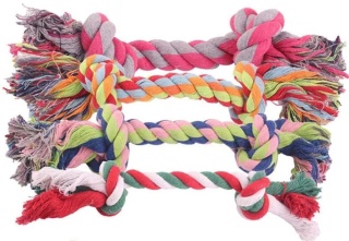 NUXIE® Zabawka dla psa sznur bawełniany szarpak węzeł 20cm