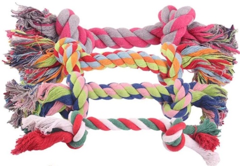 NUXIE® Zabawka dla psa sznur bawełniany szarpak węzeł 20cm
