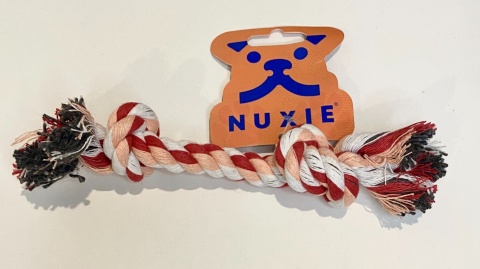 NUXIE® Zabawka dla psa sznur bawełniany szarpak węzeł 20cm