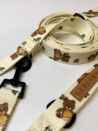 PRZEPINANA smycz TEDDY-BEE beżowa 3m
